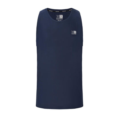 Navy - Front - Karrimor Mens Logo Running Vest Top