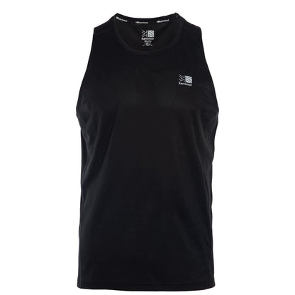 Black - Front - Karrimor Mens Logo Running Vest Top