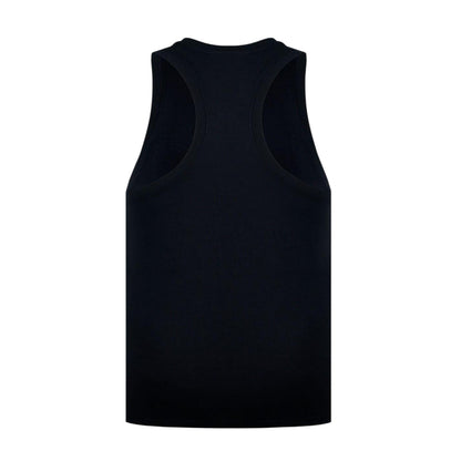 Black - Back - Slazenger Mens Cotton Sleeveless Vest Top