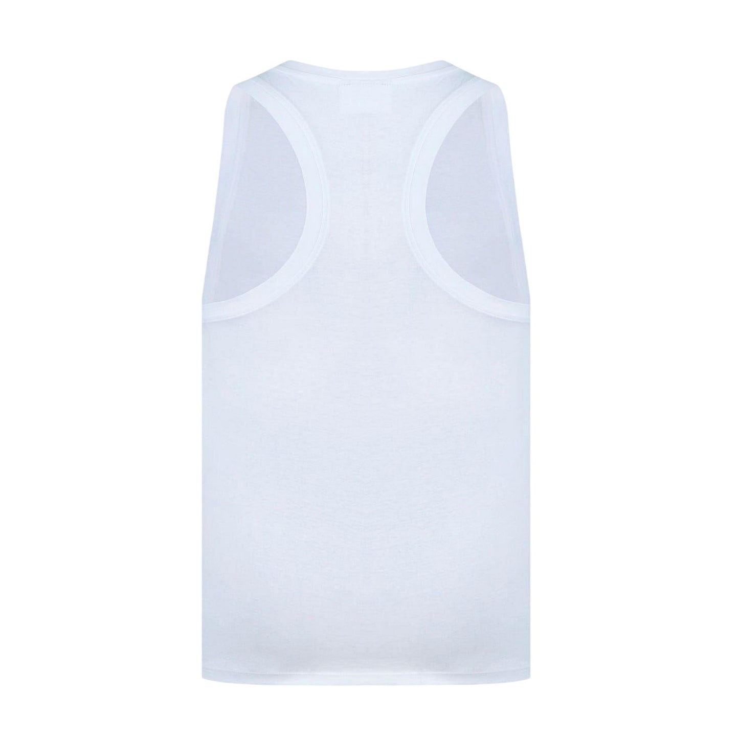 White - Back - Slazenger Mens Cotton Sleeveless Vest Top