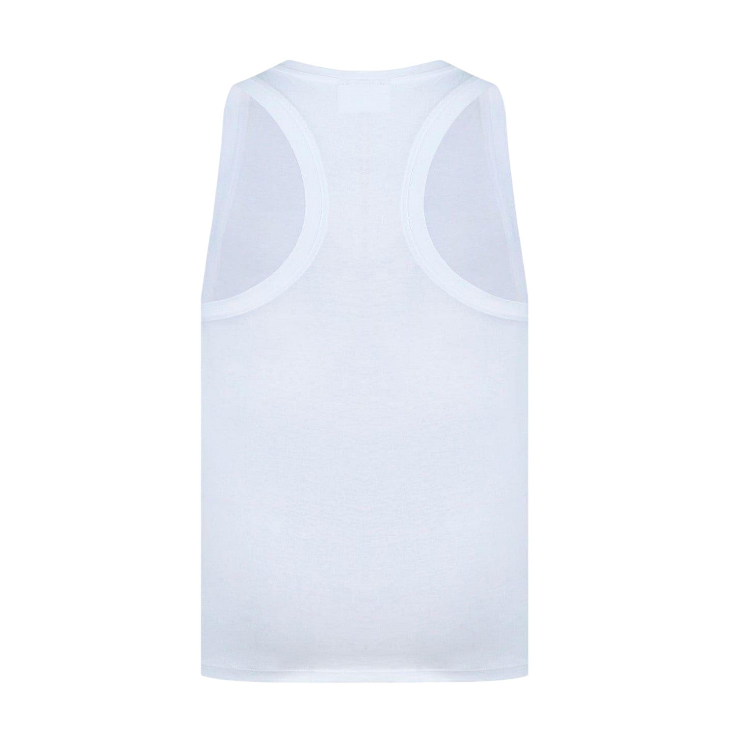 White - Back - Slazenger Mens Cotton Sleeveless Vest Top