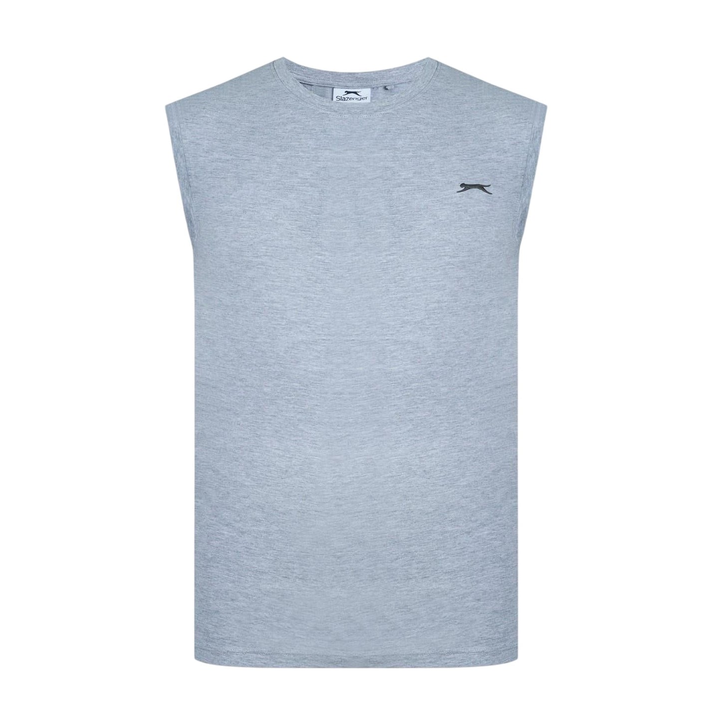 Grey Marl - Front - Slazenger Mens Cotton Sleeveless Vest Top