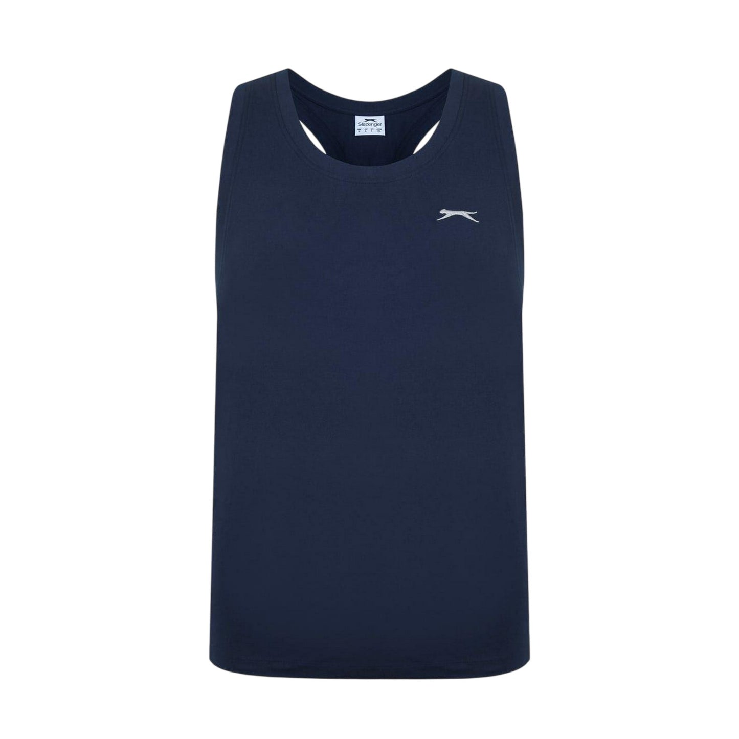 Navy - Front - Slazenger Mens Cotton Sleeveless Vest Top