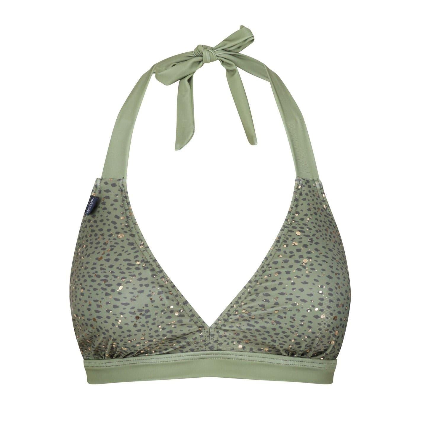 Green Fields - Front - Regatta Womens-Ladies Flavia Leopard Print Bikini Top