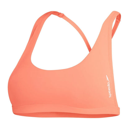 Peach - Front - Speedo Womens-Ladies Flu3nte Bikini Top