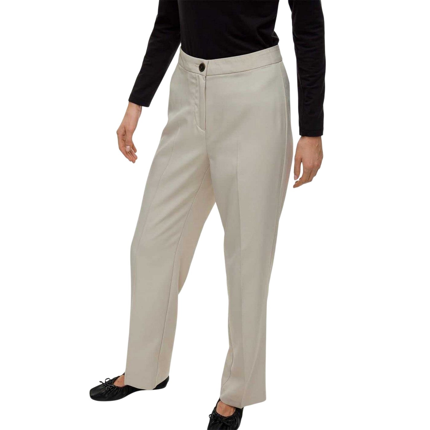 Silver - Front - Vero Moda Womens-Ladies Vmrita Regular Trousers
