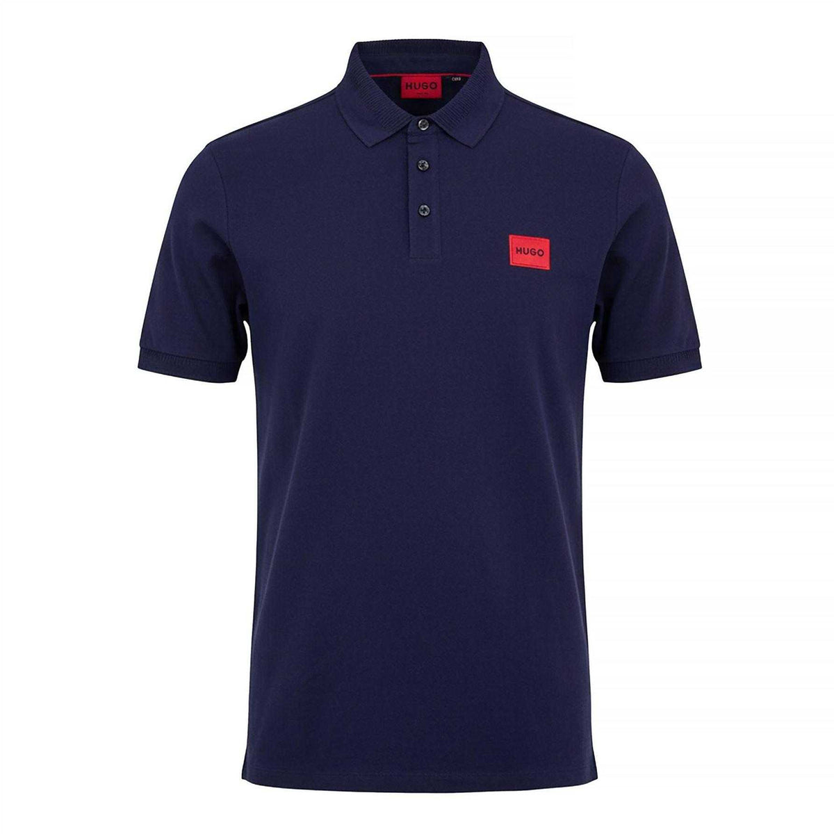 Navy - Front - Hugo Mens Dereso Short-Sleeved Polo Shirt