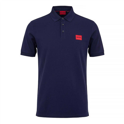 Navy - Front - Hugo Mens Dereso Short-Sleeved Polo Shirt
