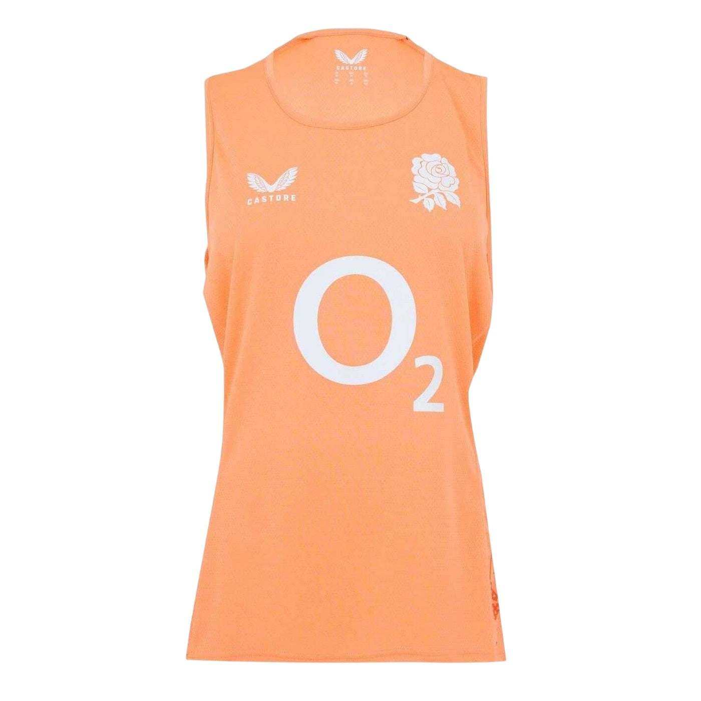 Melon - Front - Castore Womens-Ladies England Red Roses Sleeveless Rugby Vest Top