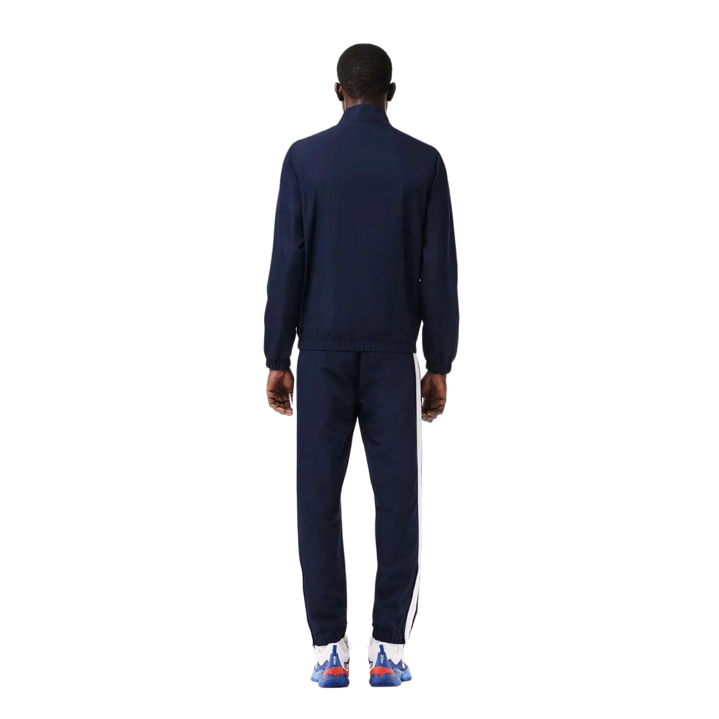 Navy-White - Back - Lacoste Mens Sportsuit Tennis Tracksuit