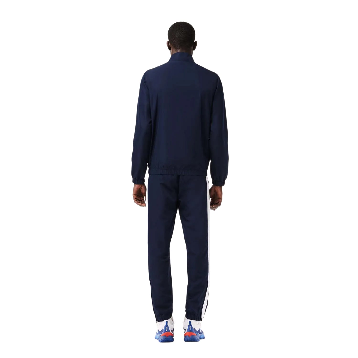 Navy-White - Back - Lacoste Mens Sportsuit Tennis Tracksuit