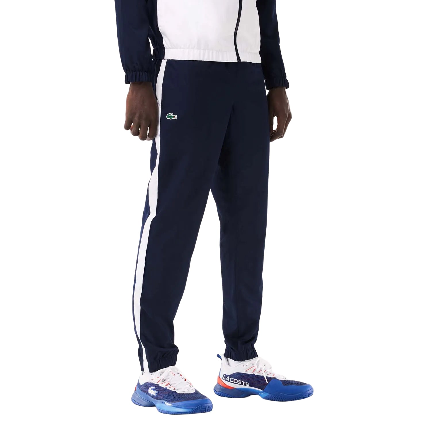 Navy-White - Pack Shot - Lacoste Mens Sportsuit Tennis Tracksuit