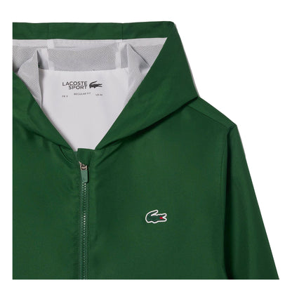 Green-White - Side - Lacoste Mens Sportsuit Tennis Tracksuit
