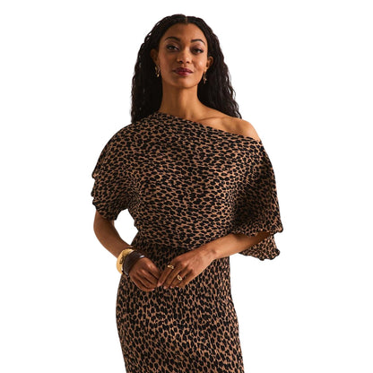Brown - Side - Never Fully Dressed Womens-Ladies Tilly Maxi Dress