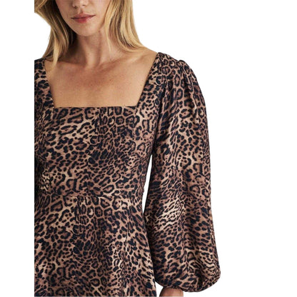 Brown - Side - Nobody's Child Womens-Ladies Loredna Leopard Print Mini Dress