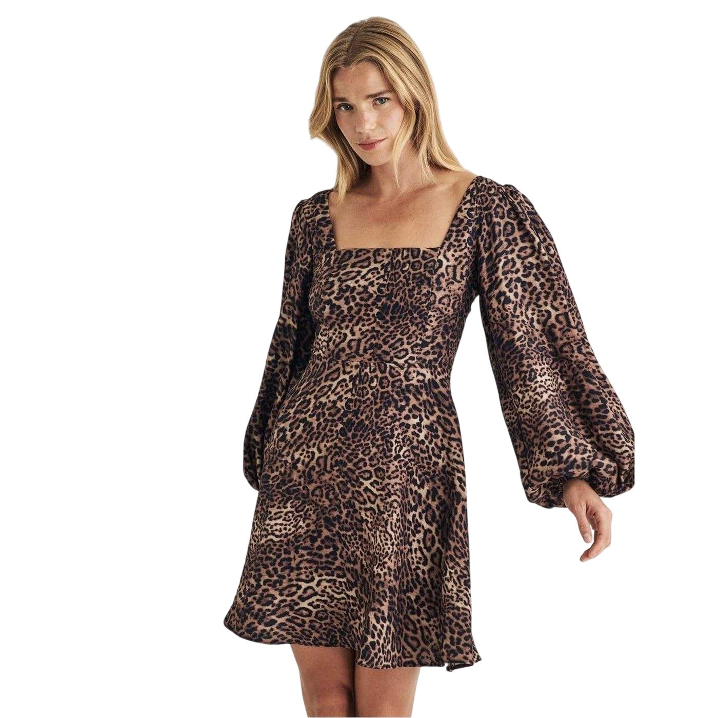 Brown - Front - Nobody's Child Womens-Ladies Loredna Leopard Print Mini Dress