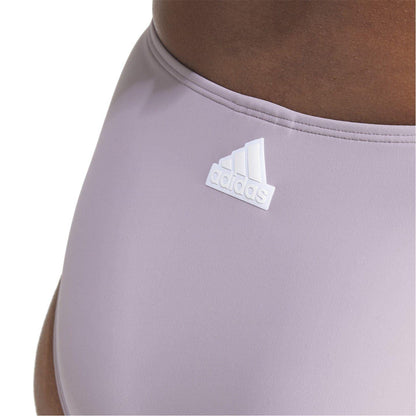 Purple - Side - Adidas Womens-Ladies Icons High Waist Bikini Bottoms