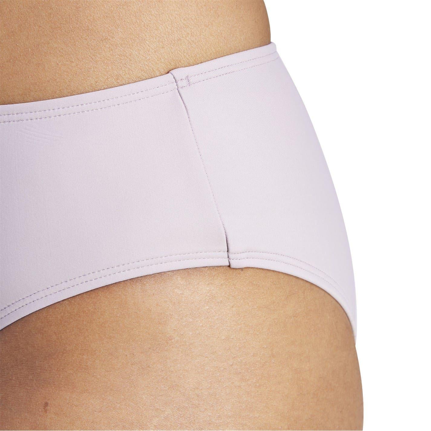 Purple - Lifestyle - Adidas Womens-Ladies Icons High Waist Bikini Bottoms