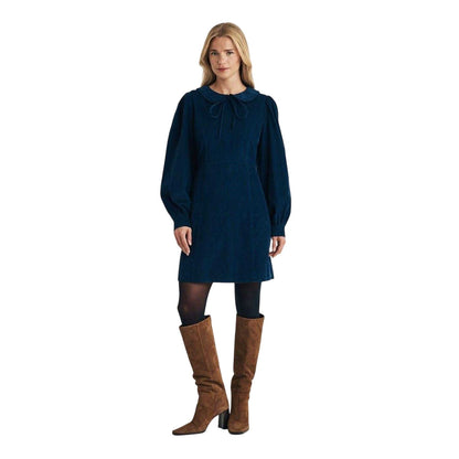 Blue - Lifestyle - Nobody's Child Womens-Ladies Linden Corduroy Puff Sleeve Mini Dress