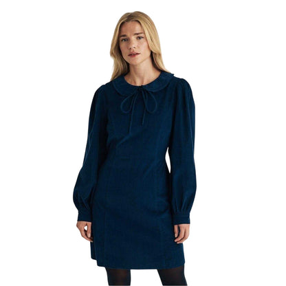 Blue - Front - Nobody's Child Womens-Ladies Linden Corduroy Puff Sleeve Mini Dress