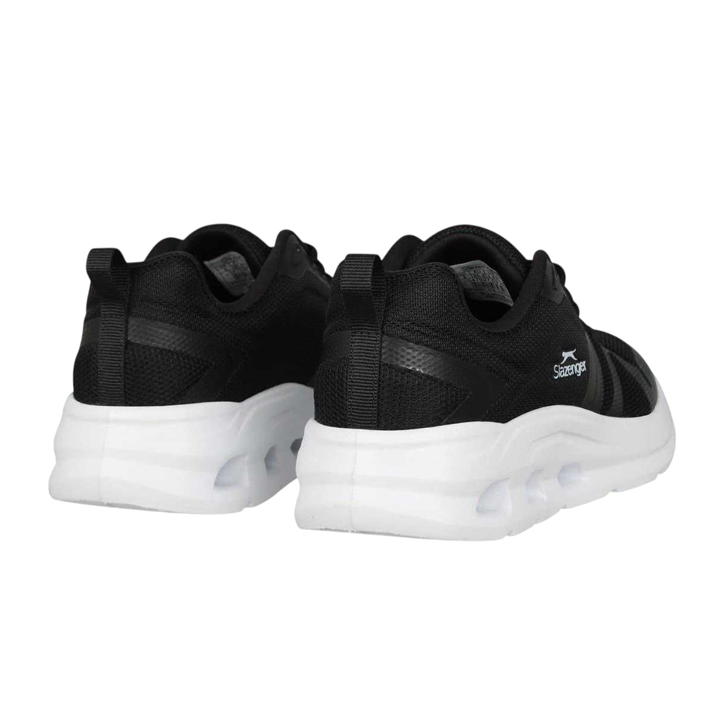 Black-White - Back - Slazenger Womens-Ladies Spinner Trainers