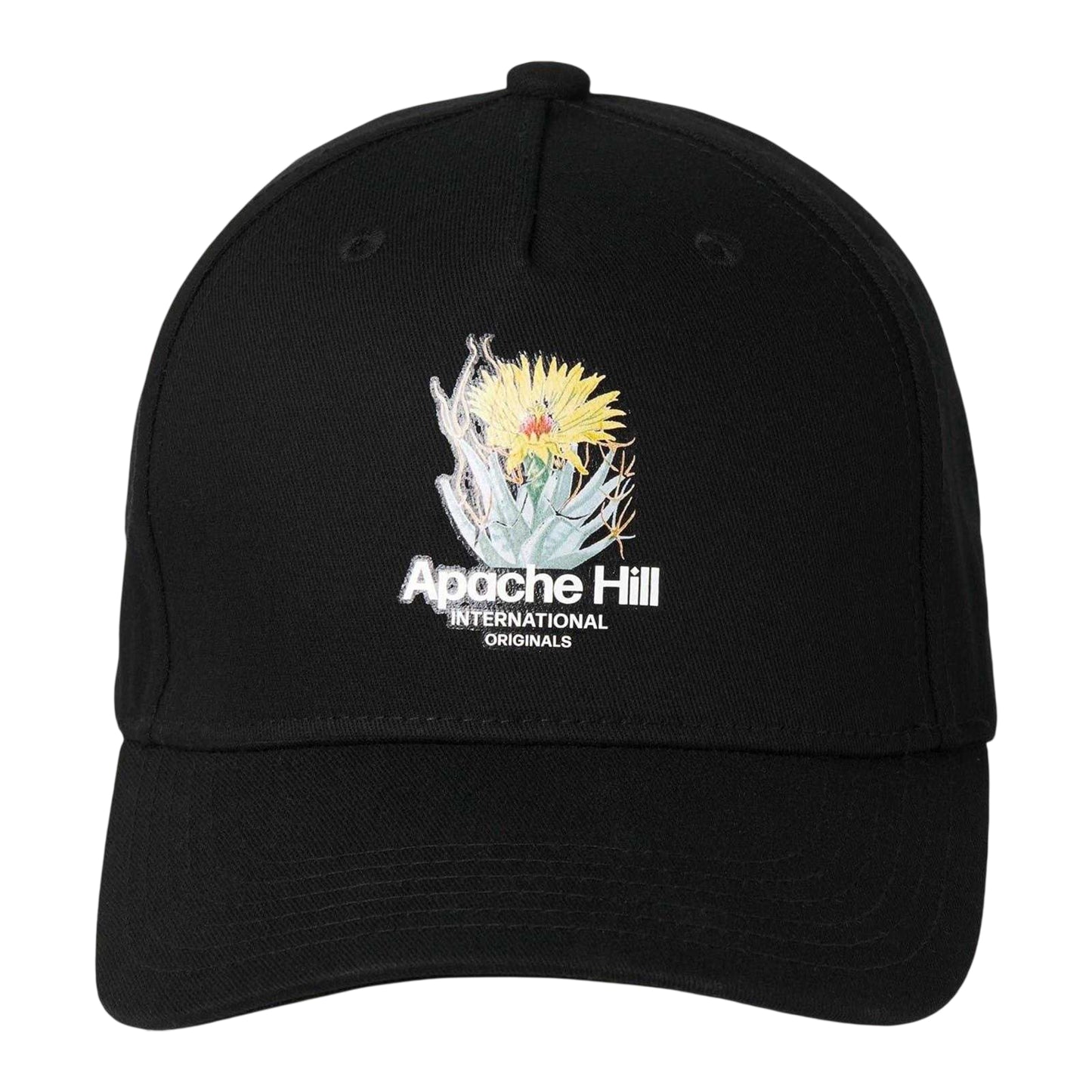 Black-Yellow - Back - Jack And Jones Mens Apache Hill Baseball Cap