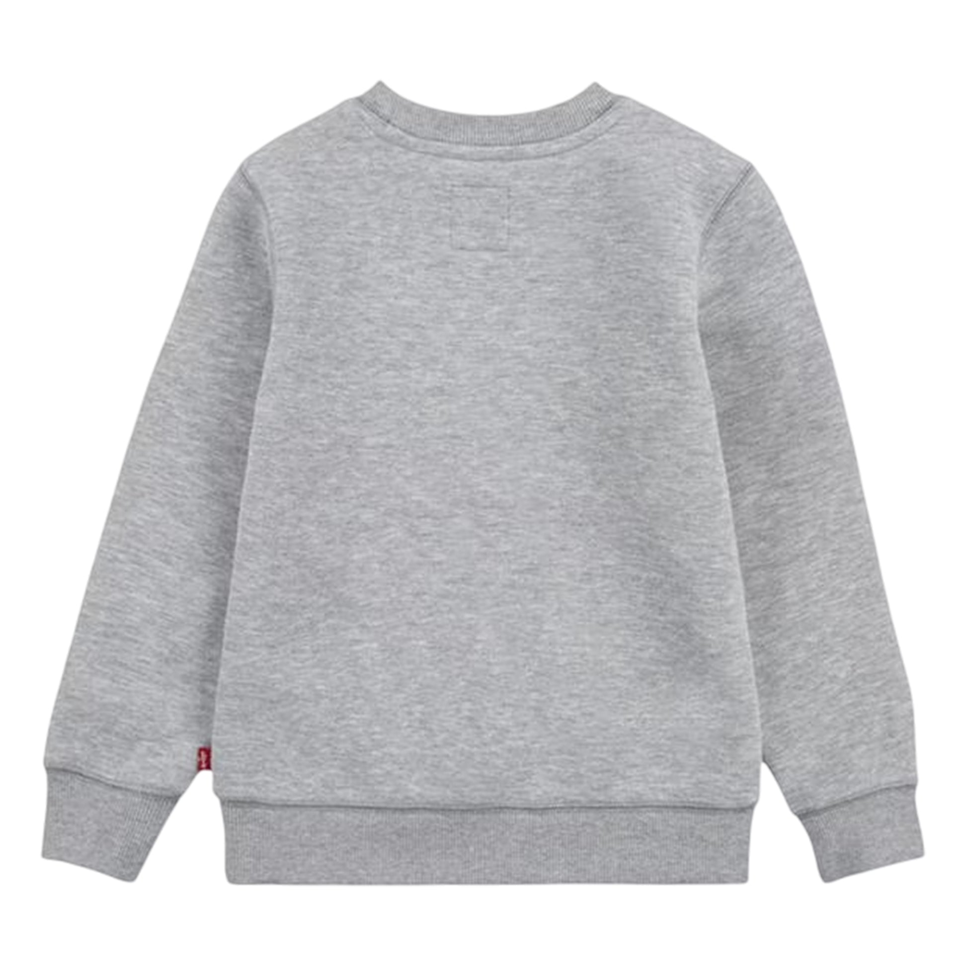 Grey-Red - Back - Levis Childrens-Kids Batwing Logo Crew Neck Sweatshirt