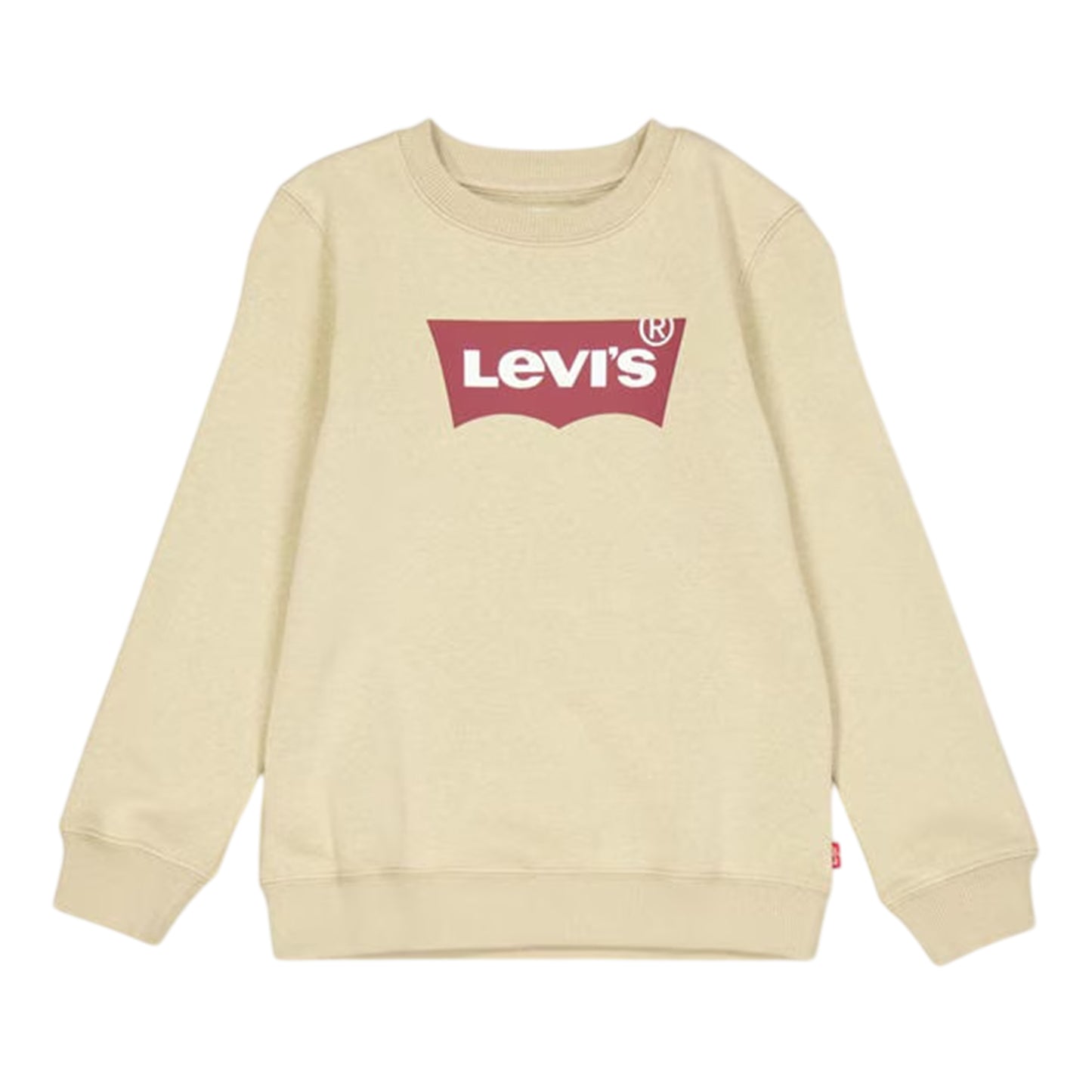 White-Red - Front - Levis Childrens-Kids Batwing Logo Crew Neck Sweatshirt