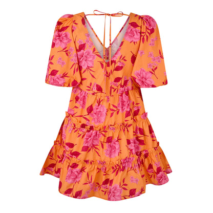 Pink - Back - Nobody's Child Womens-Ladies Floral Mini Dress