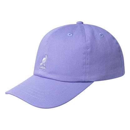 Washed Lilac - Front - Kangol Leather Backstrap Baseball Cap