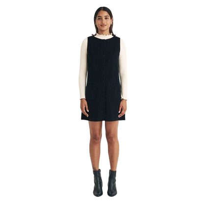 Black - Front - Nobody's Child Womens-Ladies Corduroy Mini Dress