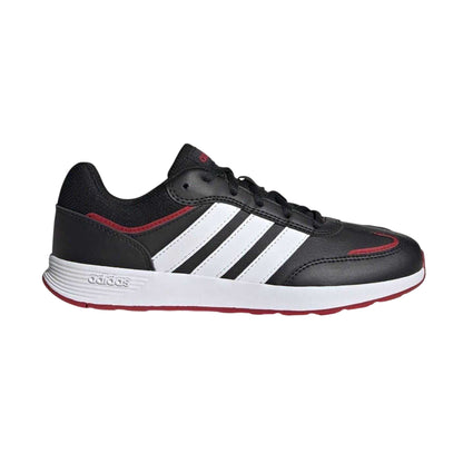 Black-Red - Front - Adidas Childrens-Kids Tensaur Switch Trainers