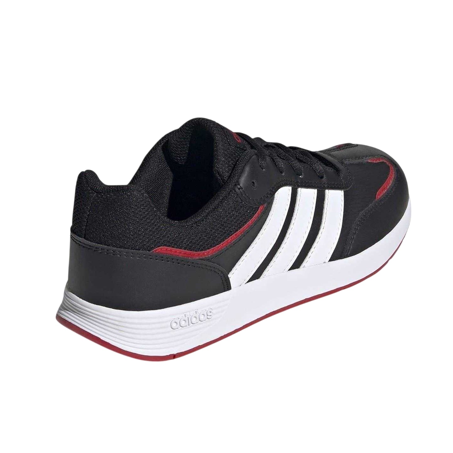 Black-Red - Back - Adidas Childrens-Kids Tensaur Switch Trainers