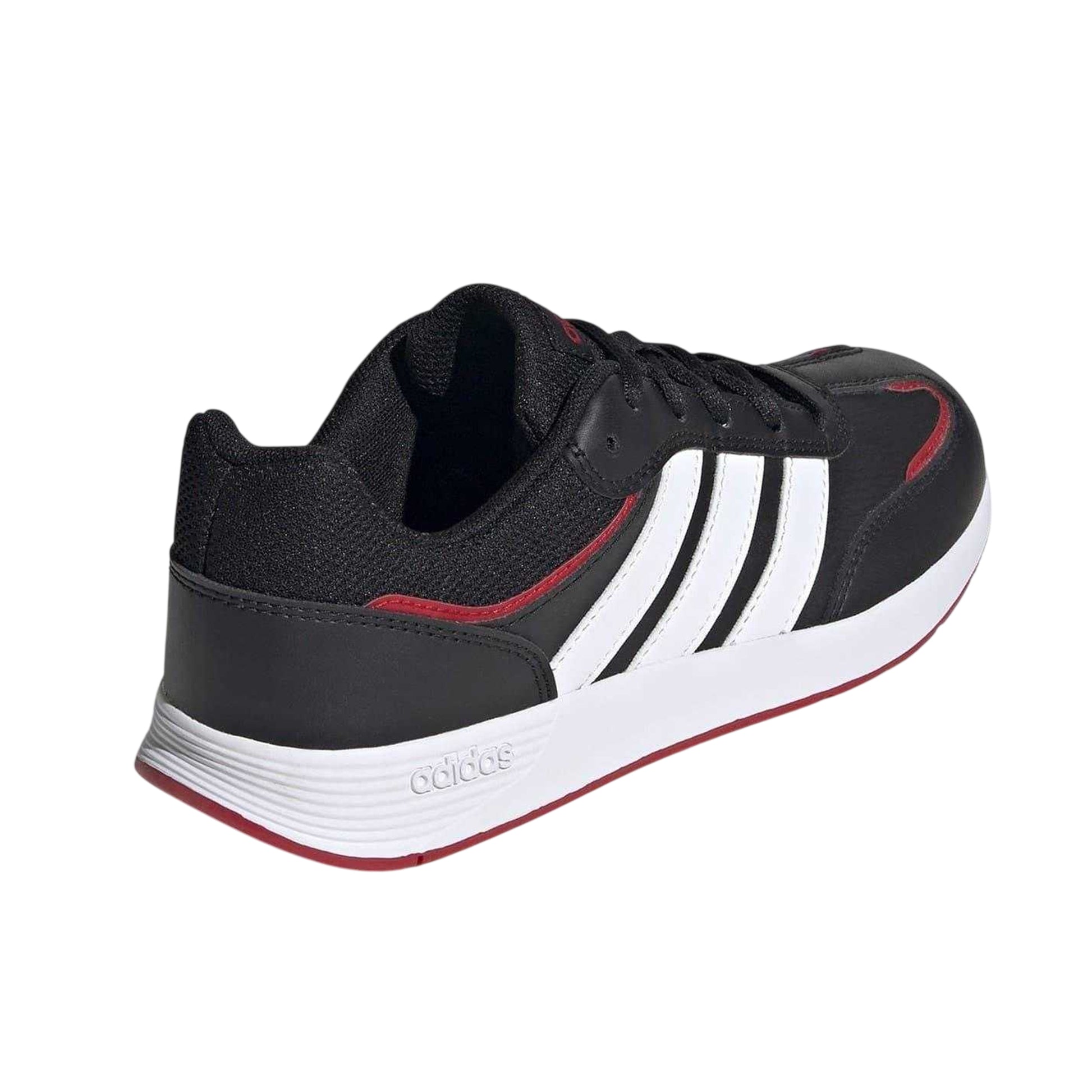 Black-Red - Back - Adidas Childrens-Kids Tensaur Switch Trainers