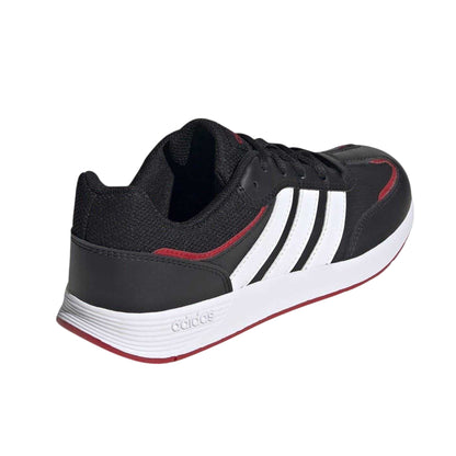 Black-Red - Back - Adidas Childrens-Kids Tensaur Switch Trainers