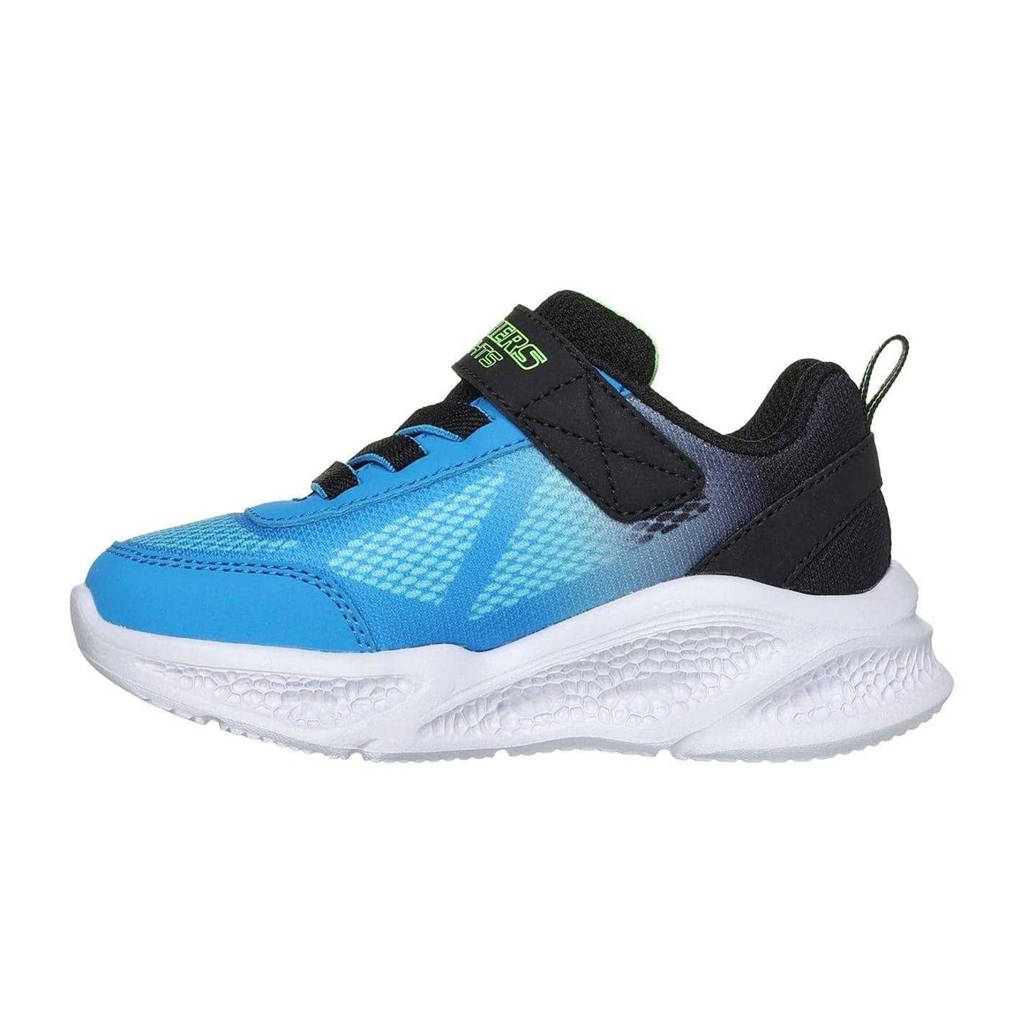 Blue-Black - Back - Skechers Childrens-Kids Meteor Lights Trainers