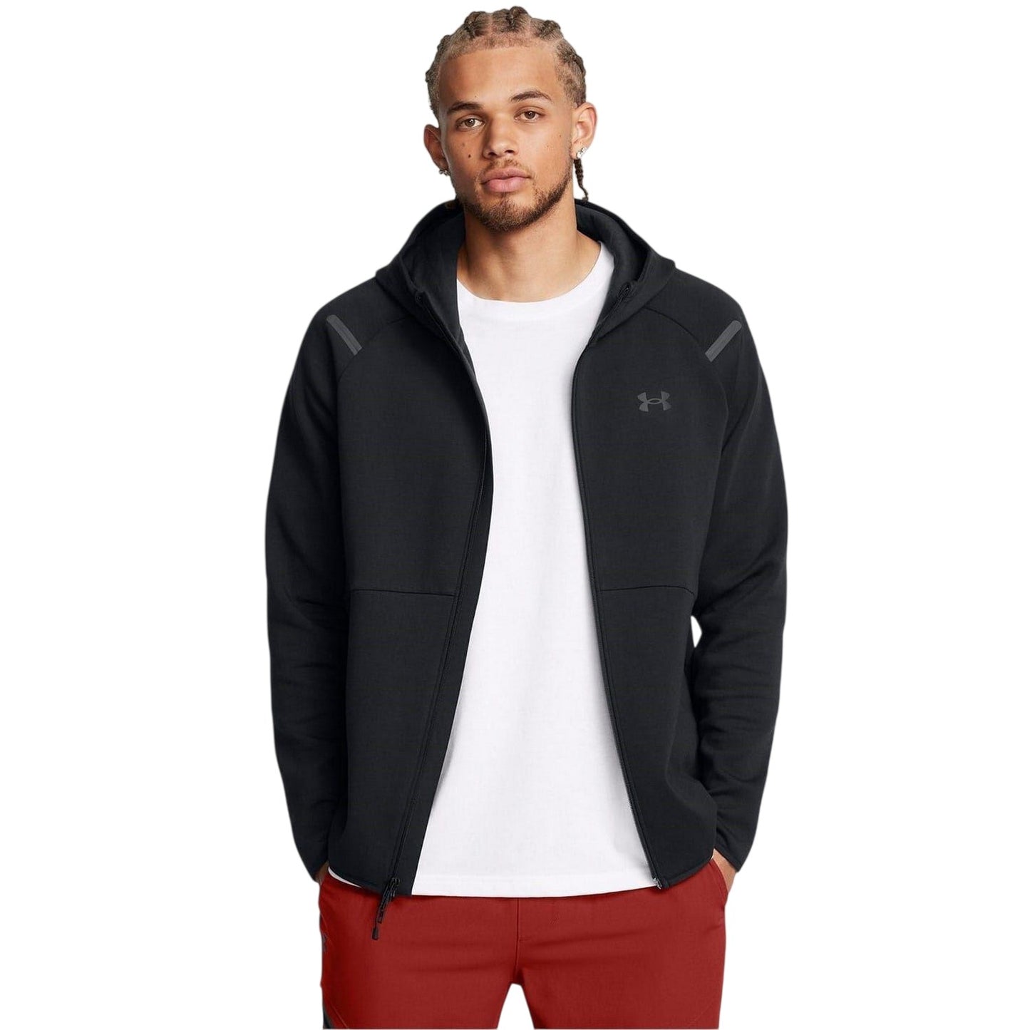 Black - Side - Under Armour Mens Unstoppable Full Zip Hoodie