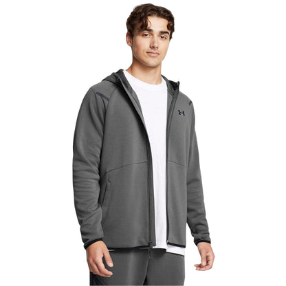 White Castlerock - Side - Under Armour Mens Unstoppable Full Zip Hoodie