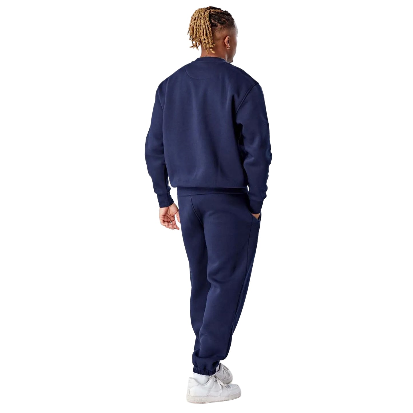 Navy - Back - Mercier Mens Academy Jogging Bottoms