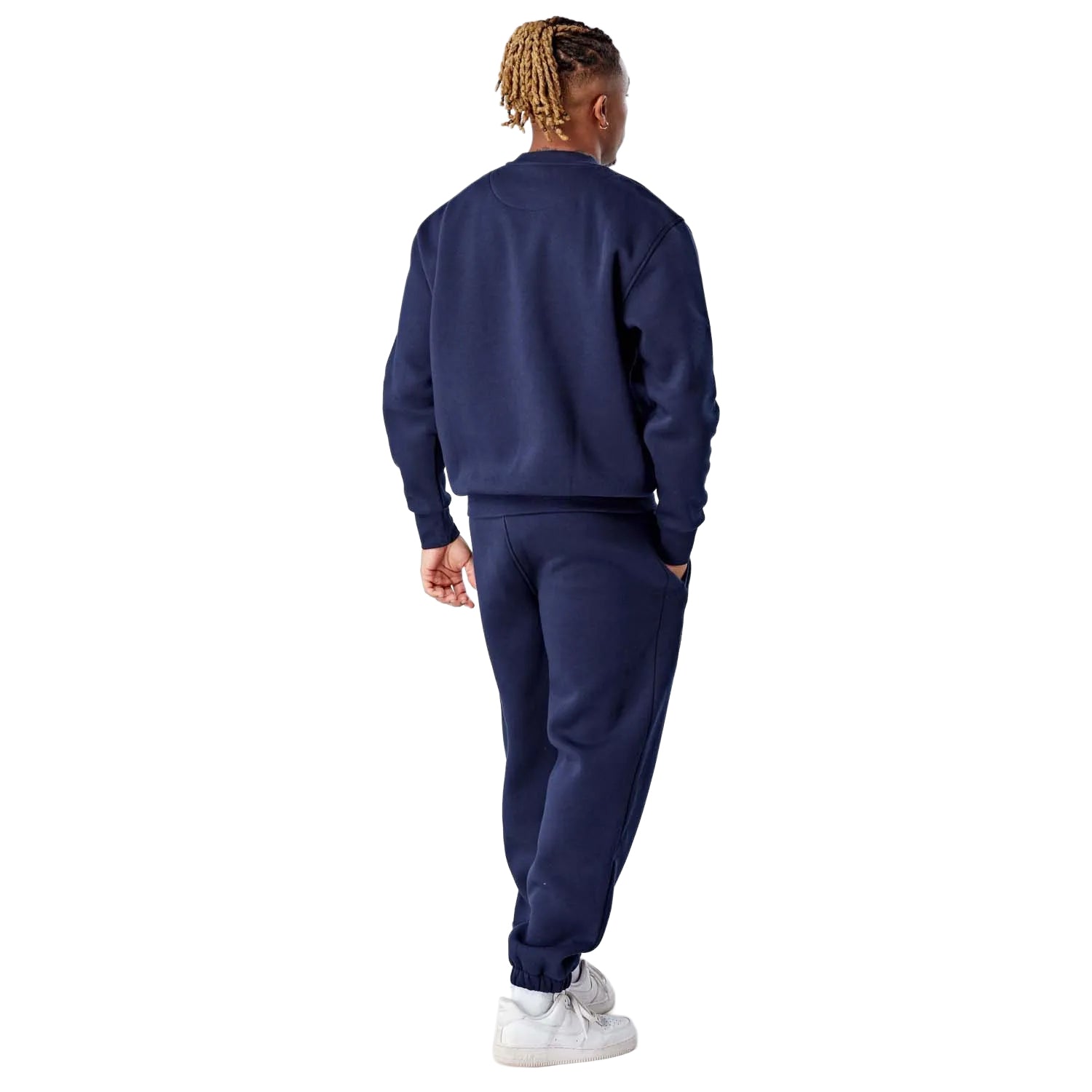 Navy - Back - Mercier Mens Academy Jogging Bottoms