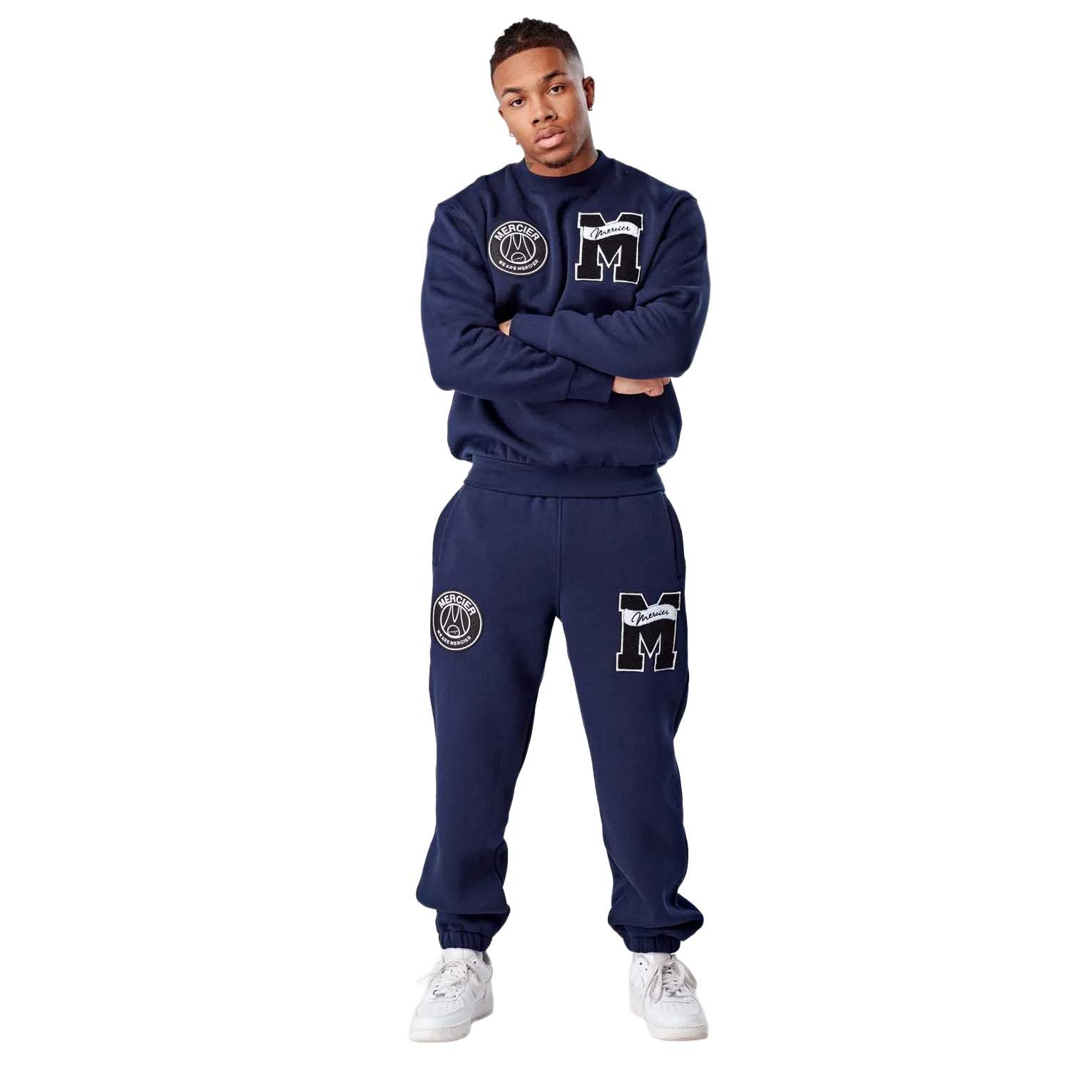 Navy - Lifestyle - Mercier Mens Academy Jogging Bottoms