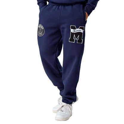 Navy - Front - Mercier Mens Academy Jogging Bottoms