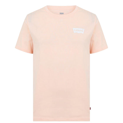 Pale Peach - Front - Levis Mens Logo Cotton Regular T-Shirt