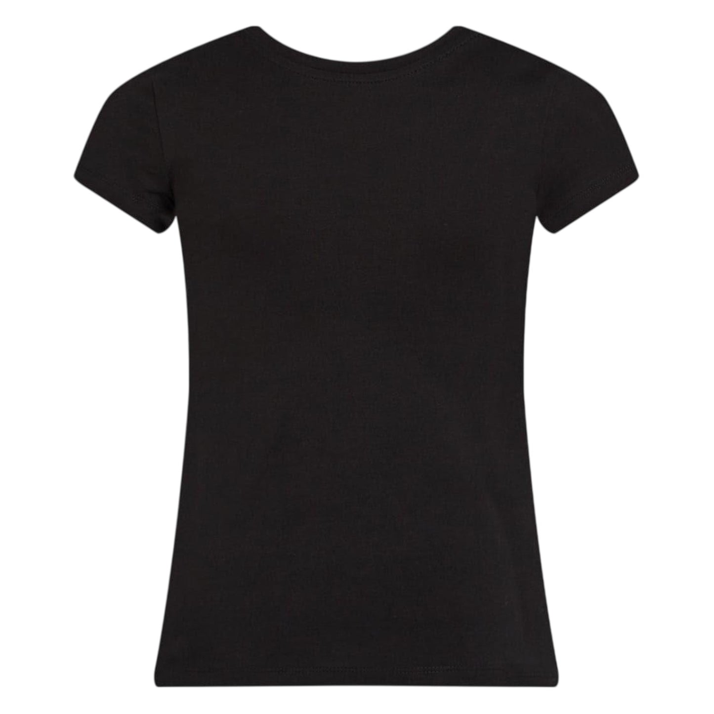 Black - Back - Calvin Klein Childrens-Kids Lettering Slim Short-Sleeved T-Shirt