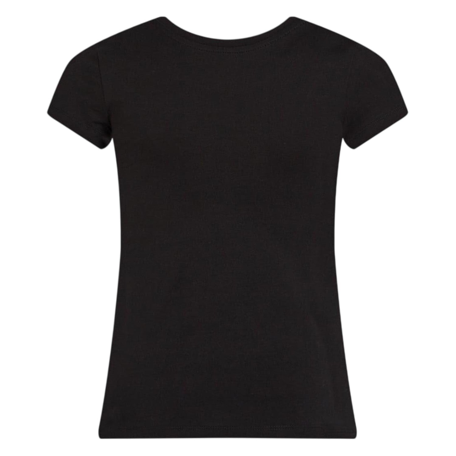 Black - Back - Calvin Klein Childrens-Kids Lettering Slim Short-Sleeved T-Shirt