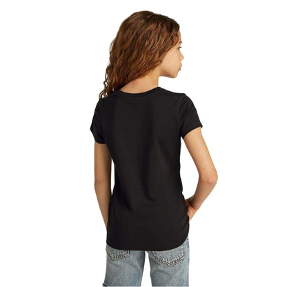 Black - Lifestyle - Calvin Klein Childrens-Kids Lettering Slim Short-Sleeved T-Shirt