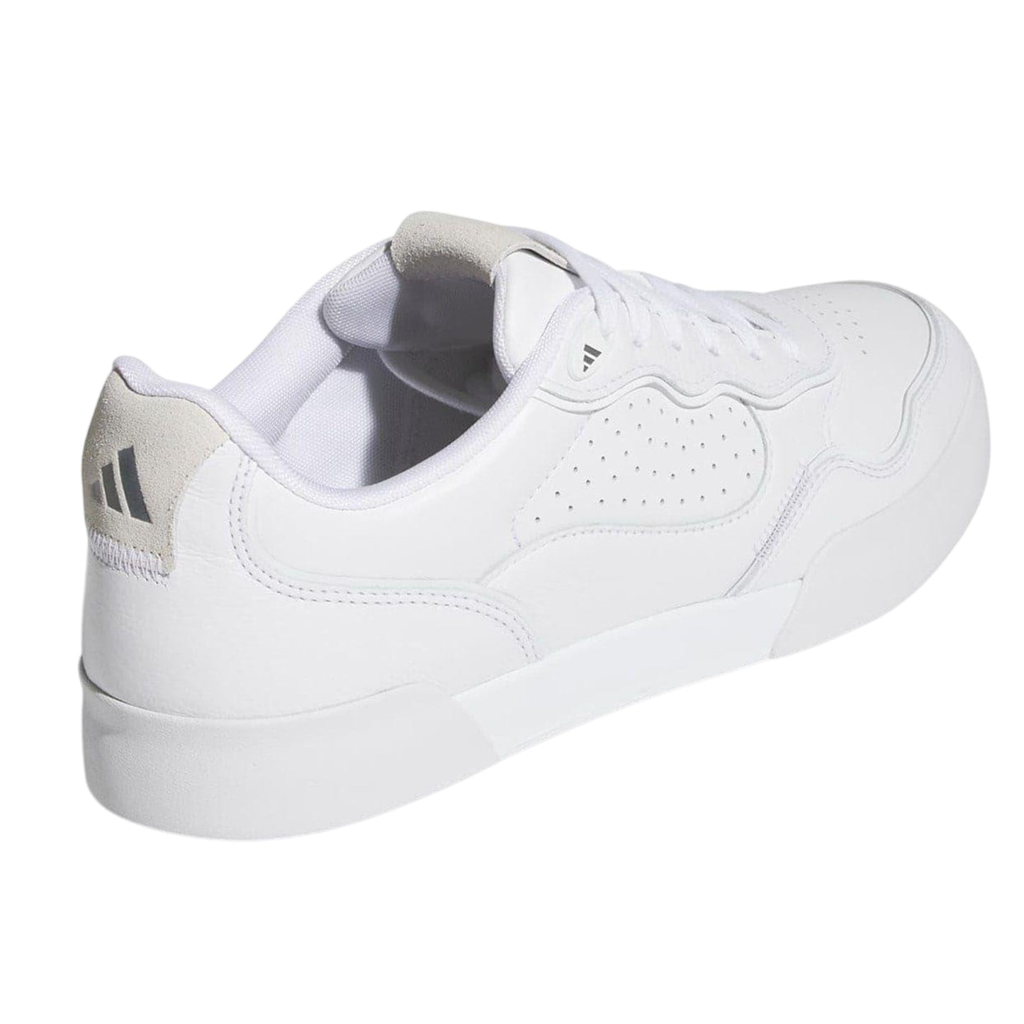 White-Grey - Back - Adidas Mens Retrocross 25 Sleek Spikeless Golf Shoes