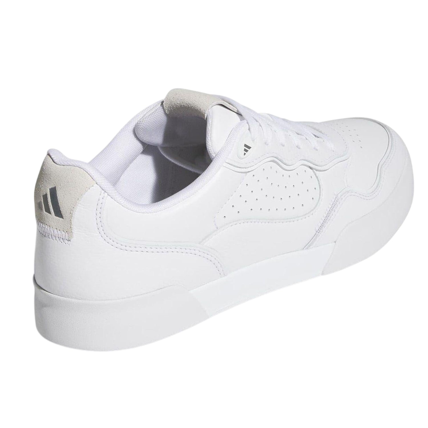 White-Grey - Back - Adidas Mens Retrocross 25 Sleek Spikeless Golf Shoes