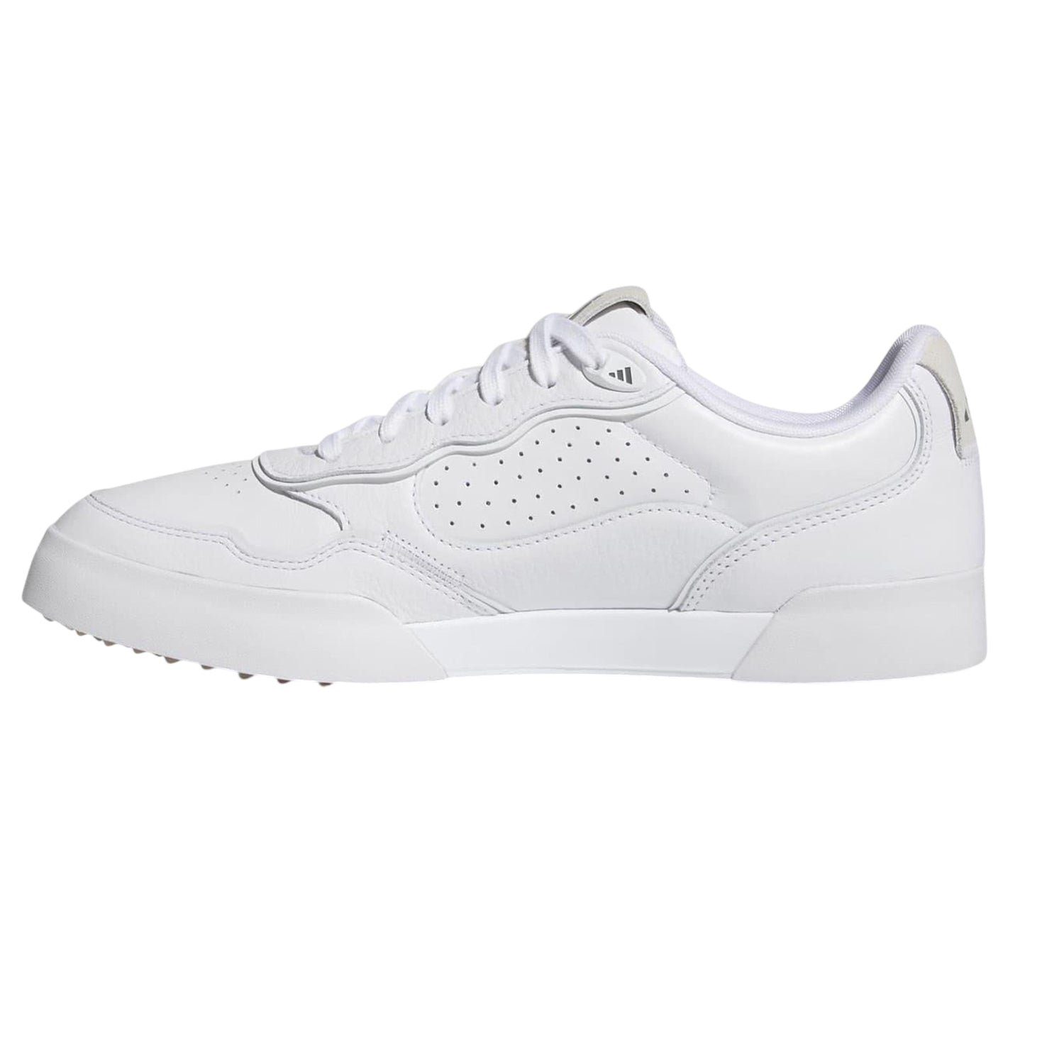 White-Grey - Side - Adidas Mens Retrocross 25 Sleek Spikeless Golf Shoes