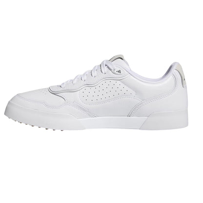 White-Grey - Side - Adidas Mens Retrocross 25 Sleek Spikeless Golf Shoes